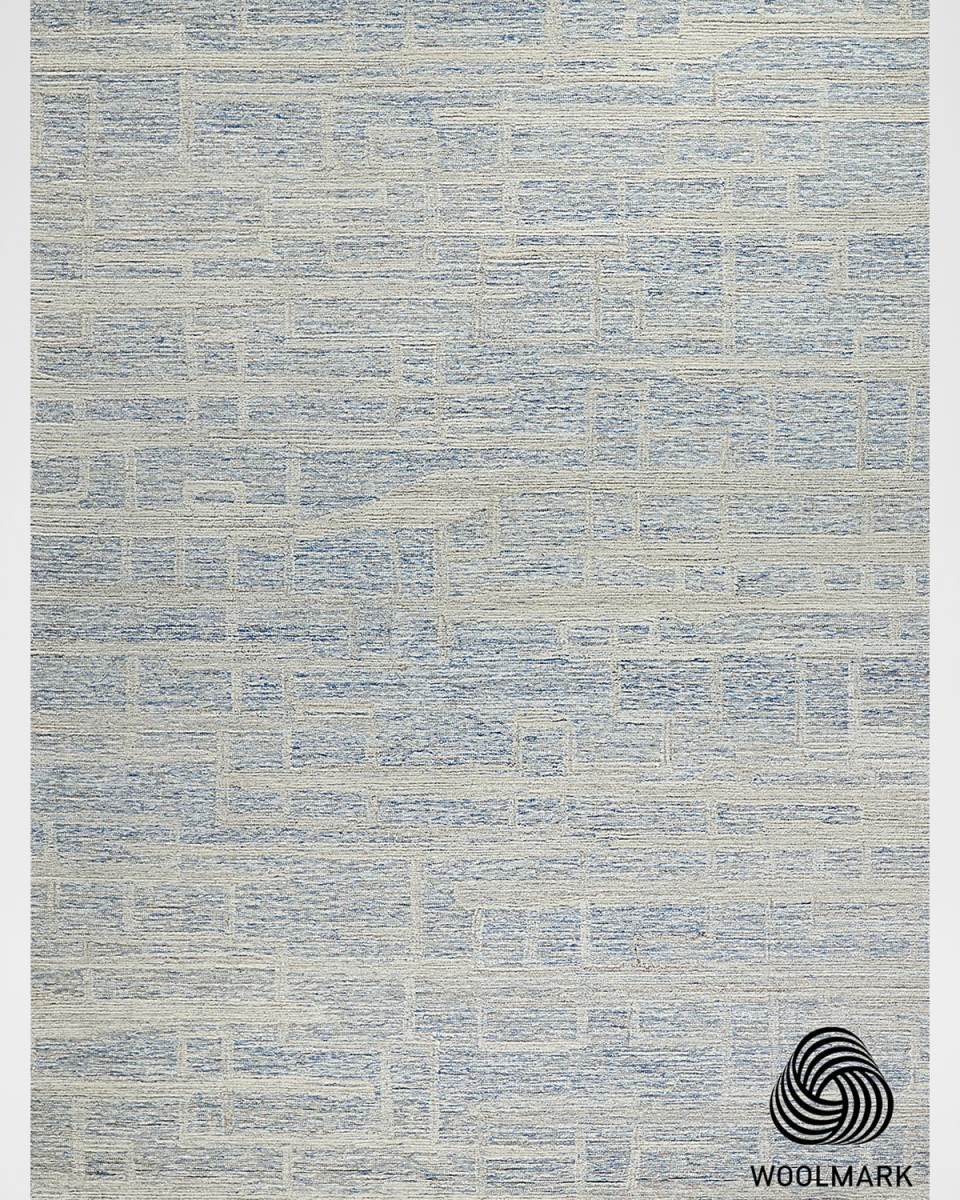 Park City Hand-Tufted Blue/Ivory Rug, 5' x 8'